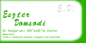 eszter domsodi business card